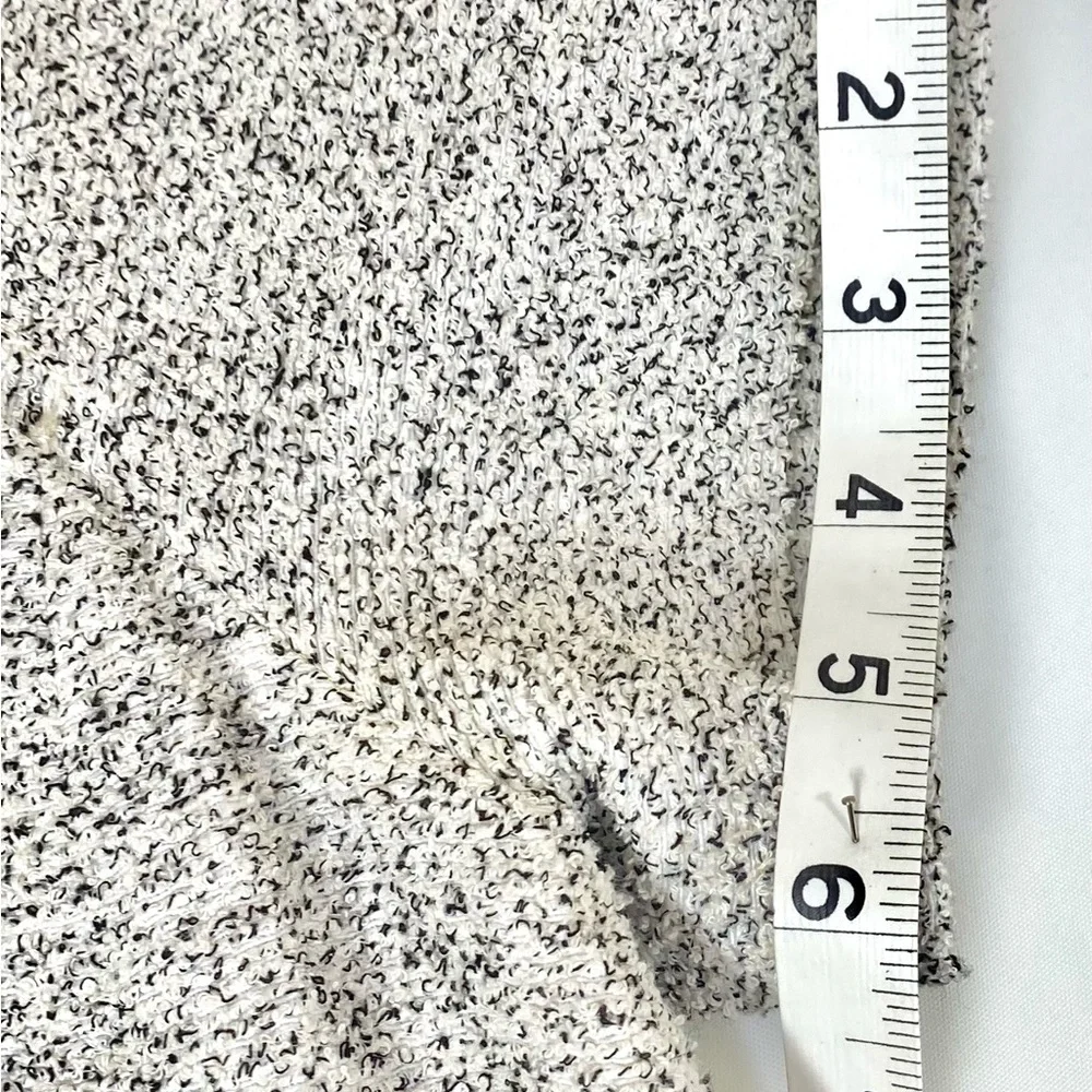 Club Monaco Black White Speckled Cotton Blend Fit Flare Dress Sz S Luxury Zipper - Picture 8 of 11